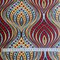 Preview: Afrikanischer Wax Print Stoff Baumwolle RED BLUE DIAMONDS